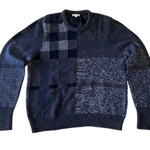 Burberry Navy Patchwork Cardigan